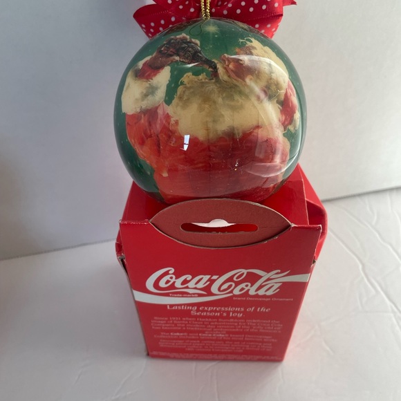 1994 Enesco coca-Cola Handmade Decoupage Ornament - Picture 4 of 4